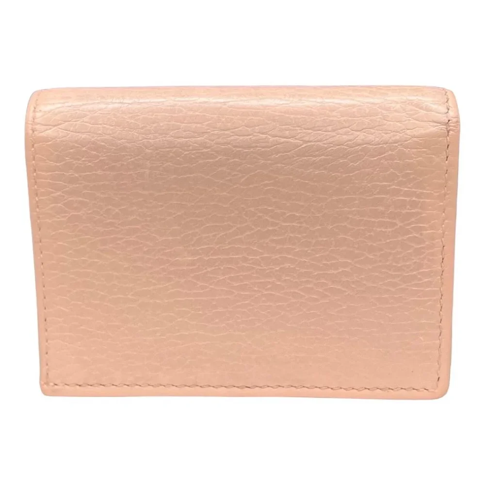 Gucci Marmont Card Case Pebbled Leather Wallet - Picture 2 of 14